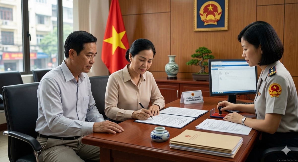 Affidavit of Witness of Marriage document in English and Vietnamese — required for I-130 spousal immigration