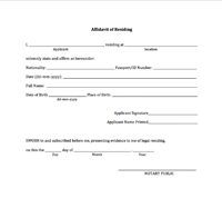 English Affidavit of Residence — prove residence for US legal and immigration proceedings